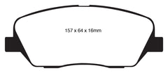 EBC 08-11 Kia Borrego 3.8 Redstuff Front Brake Pads