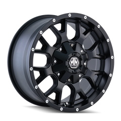 Mayhem 8015 Warrior 17x9 / 5x127 BP / 18mm Offset / 87mm Hub Matte Black Wheel