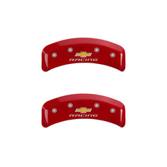 MGP 4 Caliper Covers Engraved F & R Chevy Racing Red Finish Silver Char 1988 Chevrolet Corvette