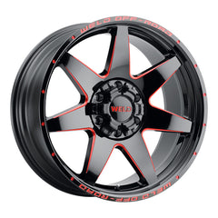 Weld Off-Road W110 20X10 Retaliate 6X135 6X139.7 ET13 BS6.00 Gloss Black MIL Red 106.1