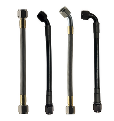 Fragola -8AN Hose Assembly Straight x 45 Degree Steel Nut 24in