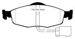 EBC 95-00 Ford Contour 2.0 Redstuff Front Brake Pads