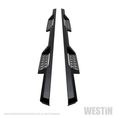 Westin 04-13 Chevy Silverado 1500 Crew Cab HDX Stainless Drop Nerf Step Bars - Textured Black