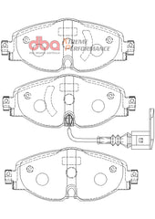 DBA 15-19 Audi A3 (w/288mm Front Rotor) XP Performance Front Brake Pads