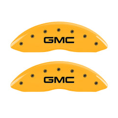 MGP 2 Caliper Covers Engraved Front GMC Yellow Finish Black Characters 2004 GMC Canyon