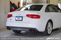 AWE Tuning Audi B8.5 S4 3.0T Track Edition Exhaust - Diamond Black Tips (102mm)