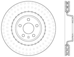 StopTech 12 Audi A6 Quattro/11-12 A7 Quattro/13 Q5/7-11/13 S4/12 S5 Front Right Drilled Cryo Rotor