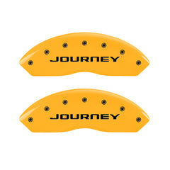 MGP 4 Caliper Covers Engraved Front & Rear With out stripes/Journey Yellow finish black ch