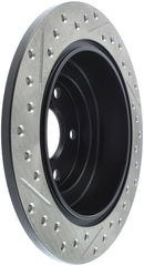 StopTech 05-06 Saab 9-2X AWD / 02-05 Impreza WRX / 02 WRX STi Slotted & Drilled Left Rear Rotor