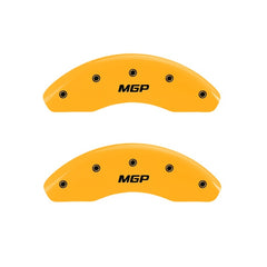 MGP 2 Caliper Covers Engraved Front MGP Yellow Finish Black Char 2017 Ram Promaster City